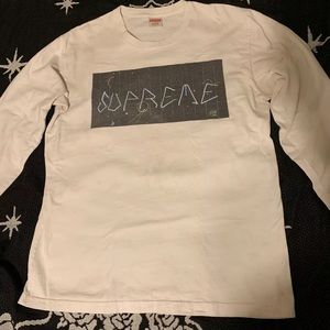 Supreme FW16 Blade Grid LS white long tee